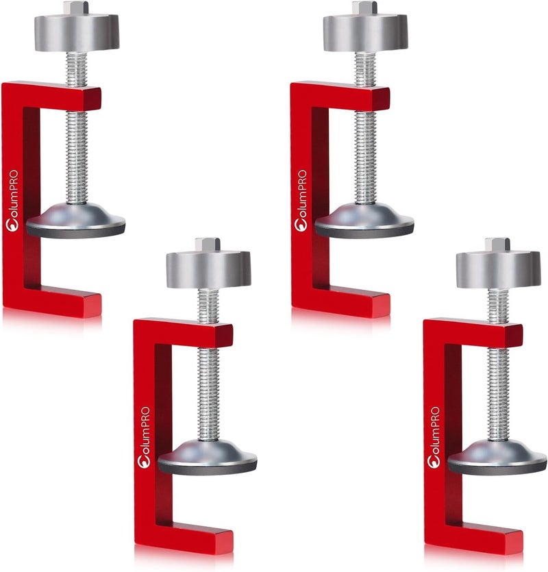 ColumPRO 4PCS Small C-Clamps 2 Inch, C Clamp for Woodworking, Welding and Construction, Features a 8mm Nob for Fastening with Electric Drill, Couch Camps for Sectionals - Image 1